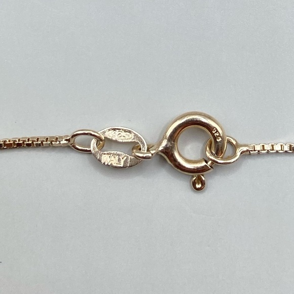 Gold Tone Sterling Silver Cubic Zirconia Halo Necklace - Picture 6 of 6